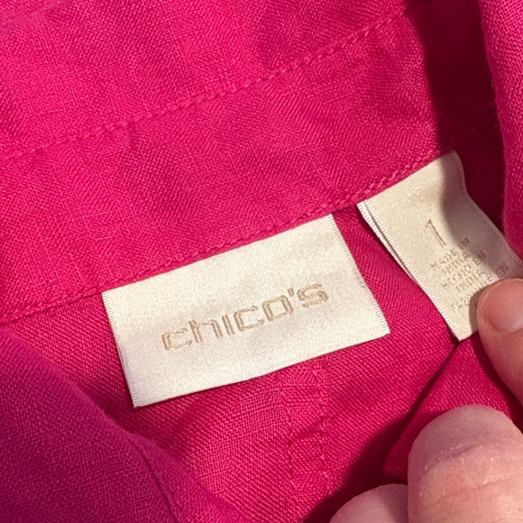 Chicos Linen Cropped Trench Jacket - Picture 5 of 9